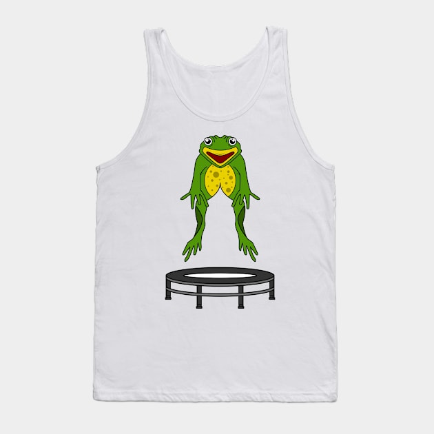 Frog with Trampoline Tank Top by Markus Schnabel